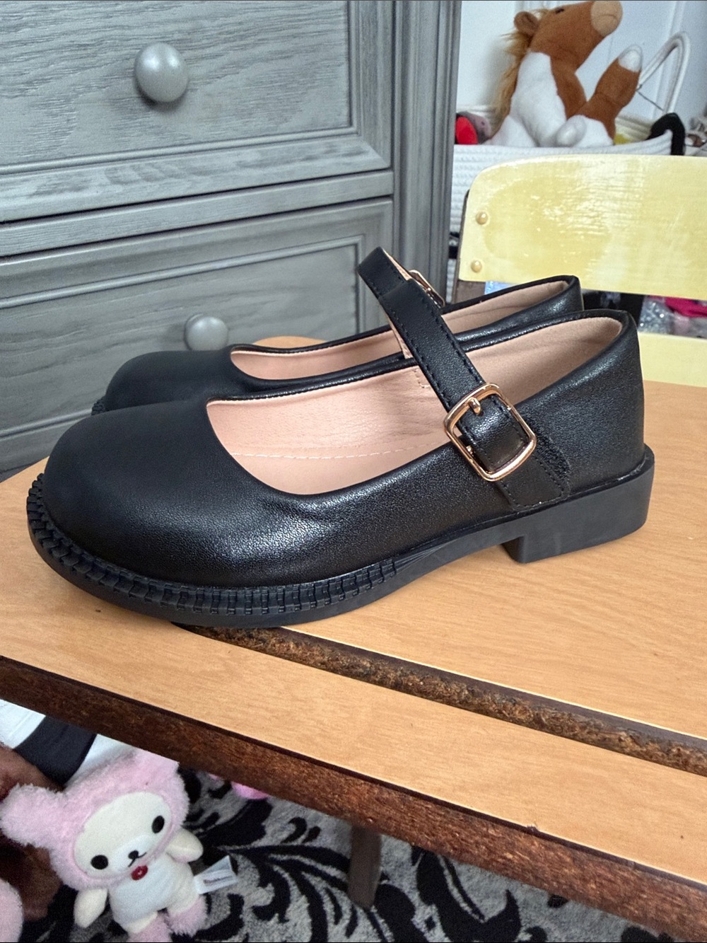 Kids Black Mary Jane School Shoes